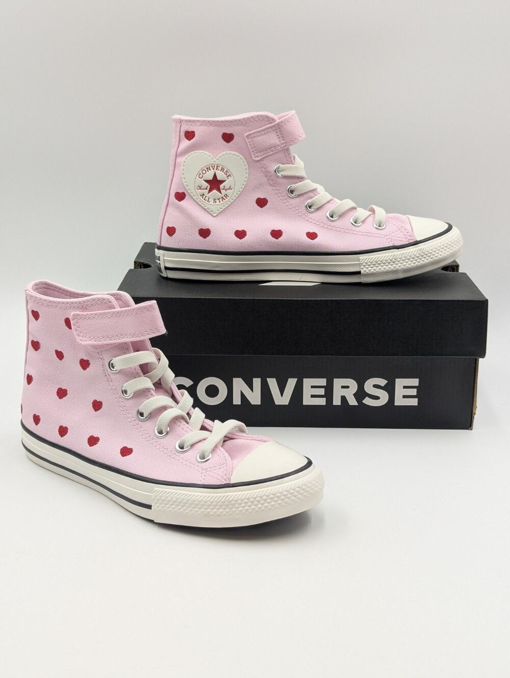 Converse Girls Youth Size 12.5 Chuck Taylor All Star 1V High Top Pink Sneakers
